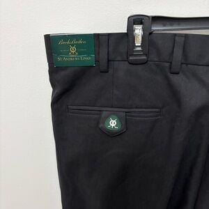 Brooks Brothers Black Performance Golf Pants Men's Size 40 X 32 St Andrews Links